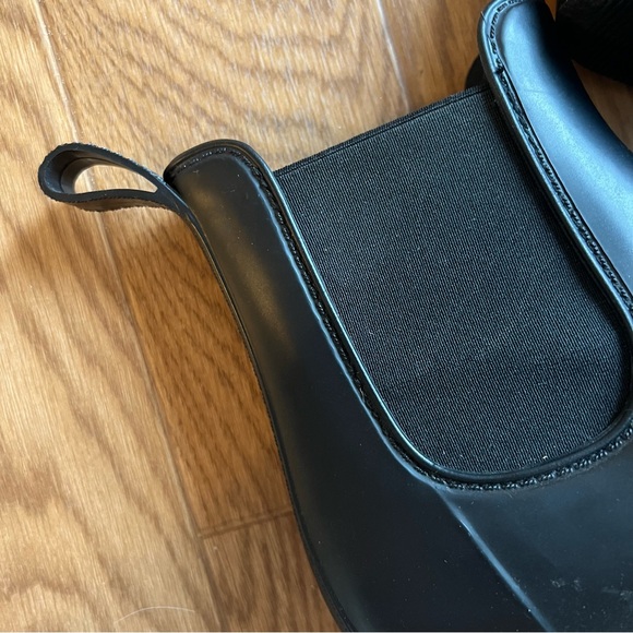 J Crew Mercantile black Chelsea rain boots size 9 - Picture 2 of 5